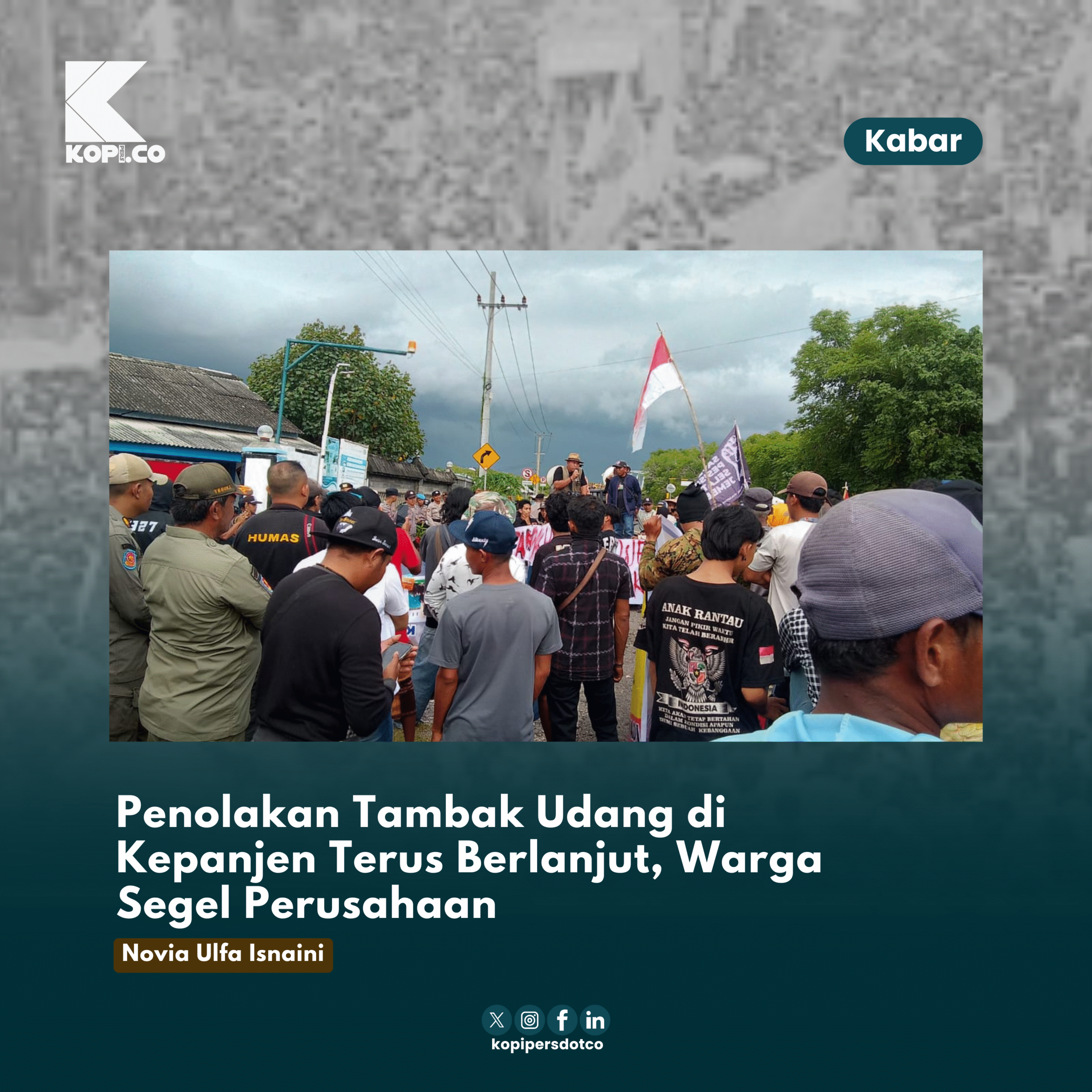 Penolakan Tambak Udang di Kepanjen Terus Berlanjut, Warga Segel Perusahaan